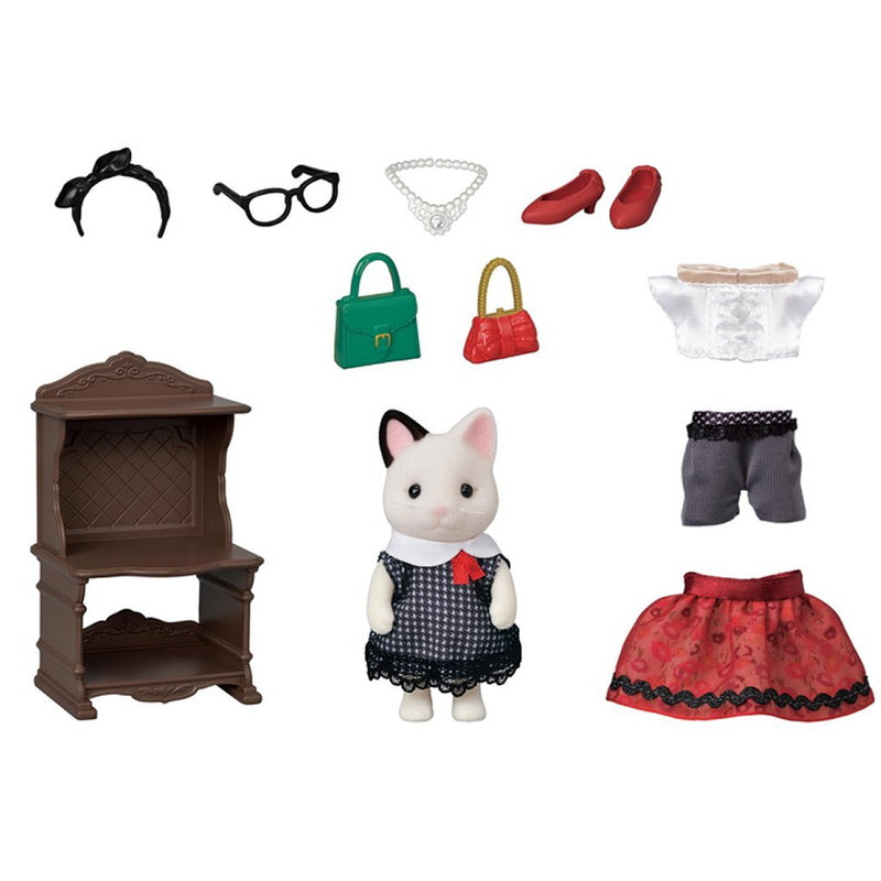 Load image into Gallery viewer, Sylvanian families 5462 modespeelset tuxedo kat