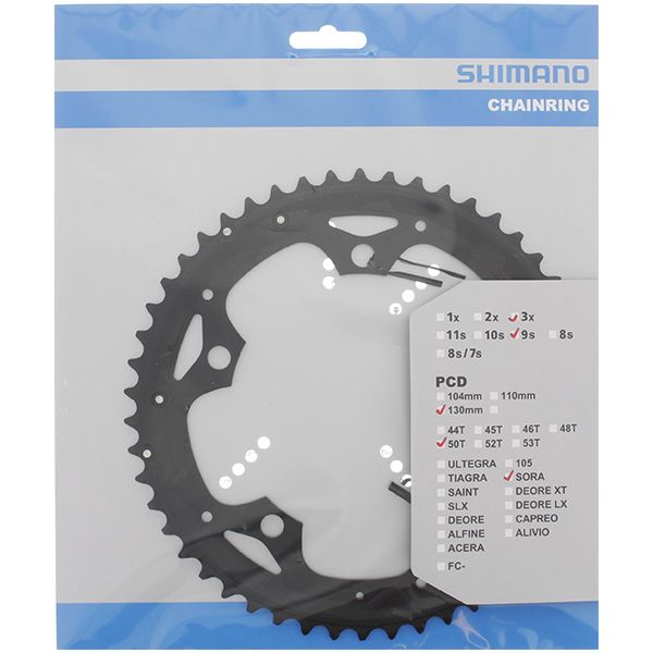Load image into Gallery viewer, Shimano blad 9v 50t sora triple zwart fc-3503