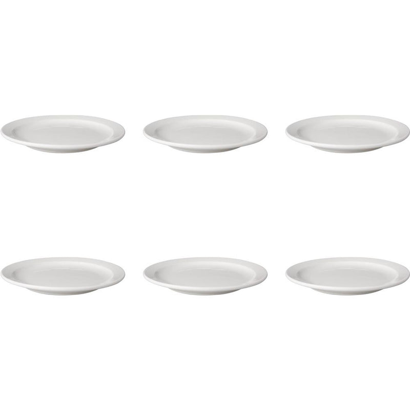 Afbeelding laden in galerijviewer, Mammoet bord smalle rand budgetline porselein wit 21cm (set van 6)