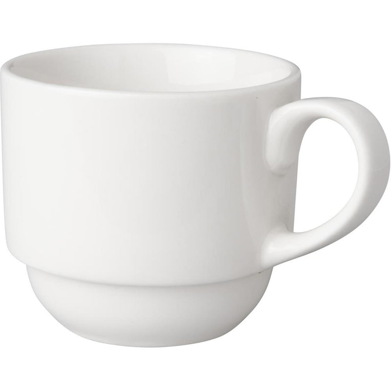 Afbeelding laden in galerijviewer, Mammoet koffiekop breed 200ml porselein wit (set van 6) dia7,5x7cm
