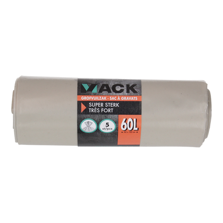 Load image into Gallery viewer, 1054869 - grofvuilzak 60l, extra sterk transparant ldpe, 5 st per rol | 10 stuks