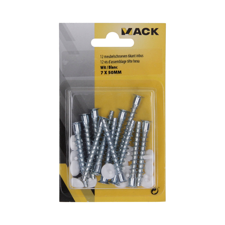 Load image into Gallery viewer, Mack 1075810 - 12 meubelschroeven 6kant inbus7 x 50mm | 10 stuks