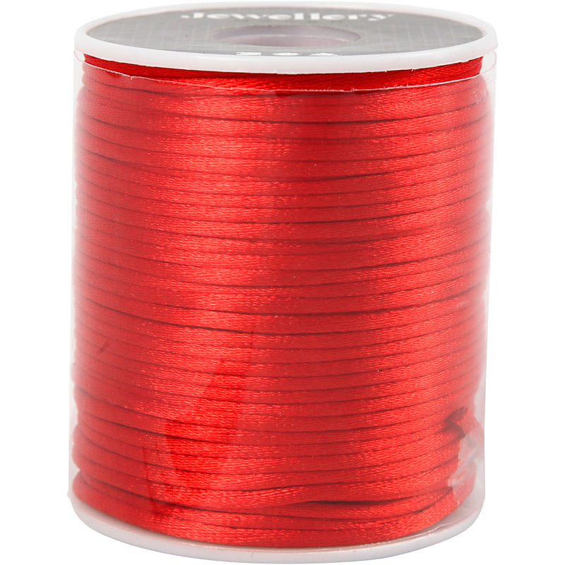 Load image into Gallery viewer, Creativ company https: www.cchobby.nl satijnkoord-dikte-2-mm-rood-50-m-1-rol