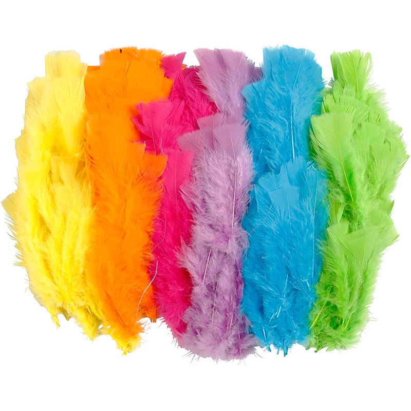 Afbeelding laden in galerijviewer, Https: www.cchobby.nl veren-afm-11-17-cm-diverse-kleuren-144-bol-1-doos