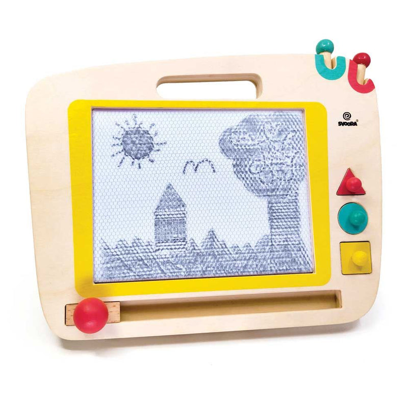 Load image into Gallery viewer, Houten magnetisch tekenbord. 3+