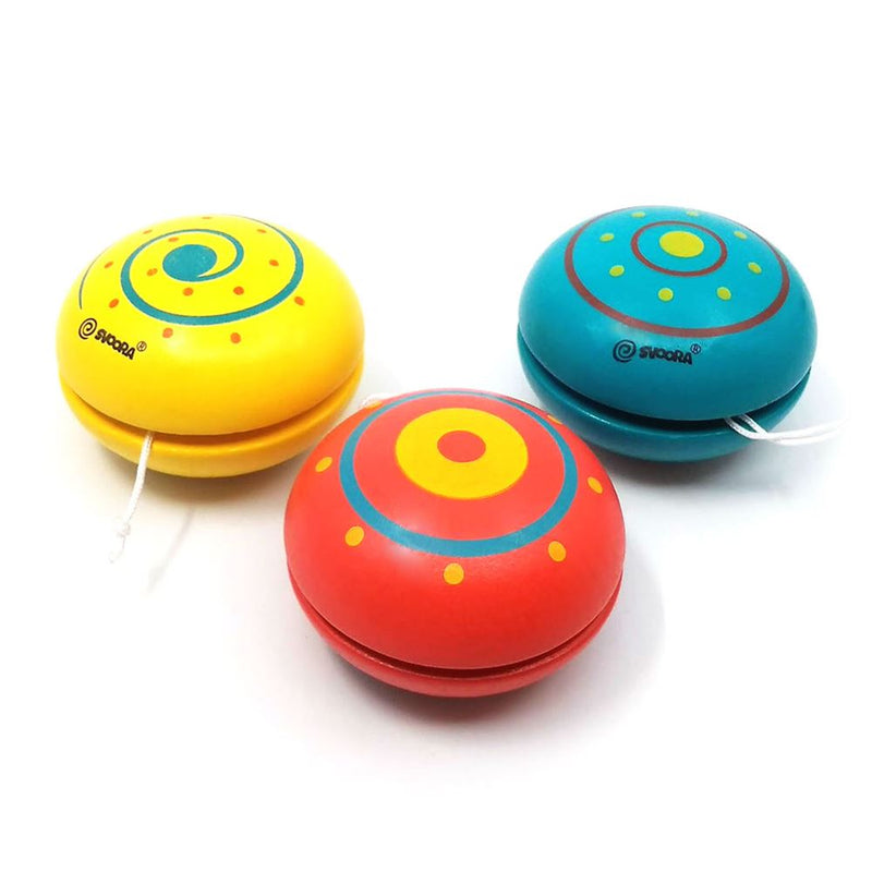 Load image into Gallery viewer, Houten yo-yo's. 3 assortie. classic. 3+
