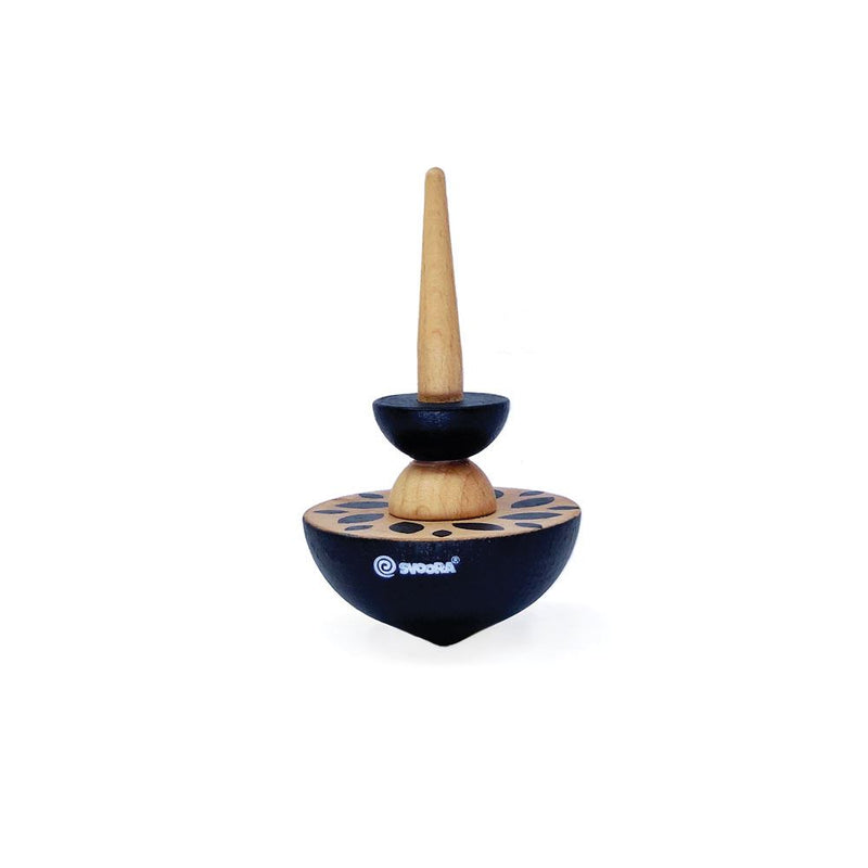 Load image into Gallery viewer, Houten tol geom zwart. 8 x 5 x 15 cm. 5+