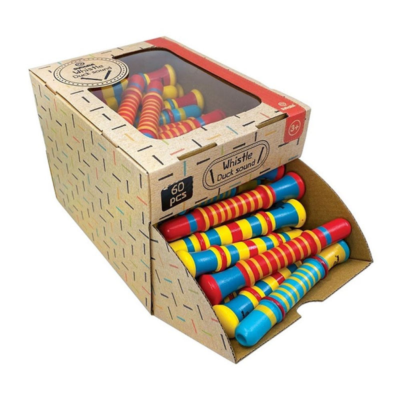 Load image into Gallery viewer, Houten fluitjes classic. 4 assortie. 3+