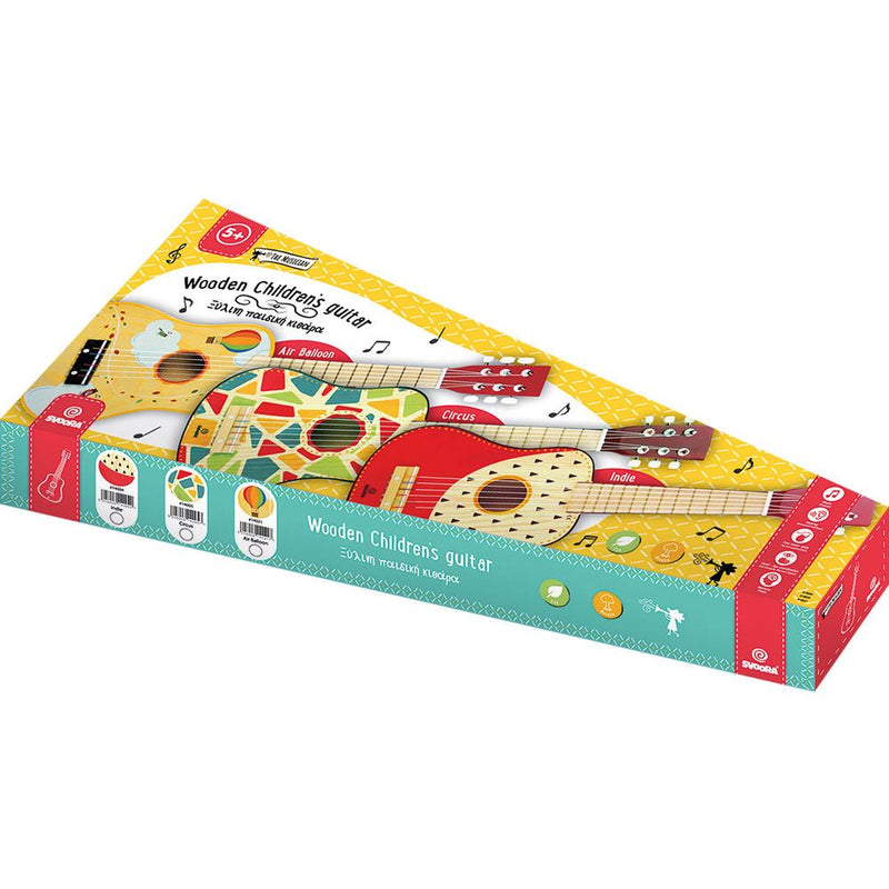 Afbeelding laden in galerijviewer, Kindergitaar circus. 64x26x8 cm. 5+