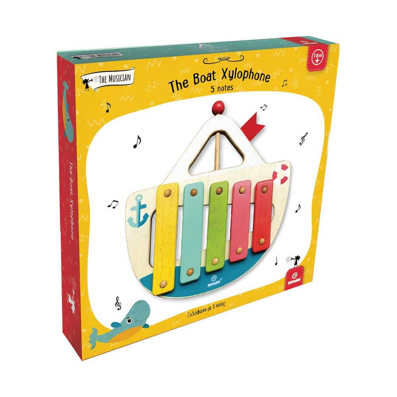 Load image into Gallery viewer, Mijn eerste boot, houten xylophone, 5 no