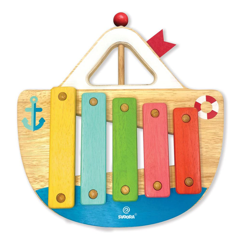 Load image into Gallery viewer, Mijn eerste boot, houten xylophone, 5 no