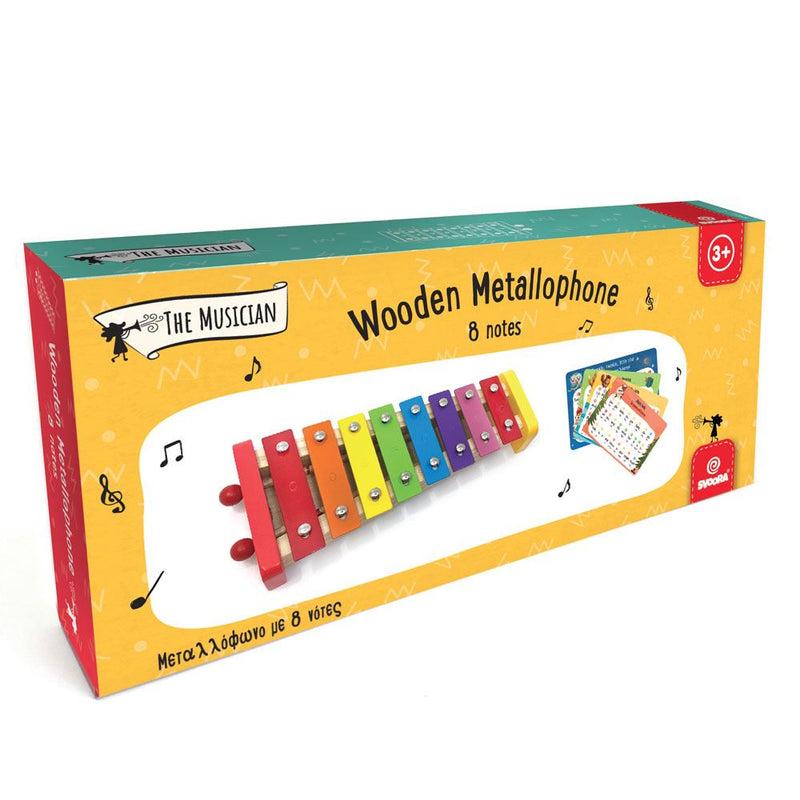 Load image into Gallery viewer, 8 noten kleurrijke metallofoon. 3+