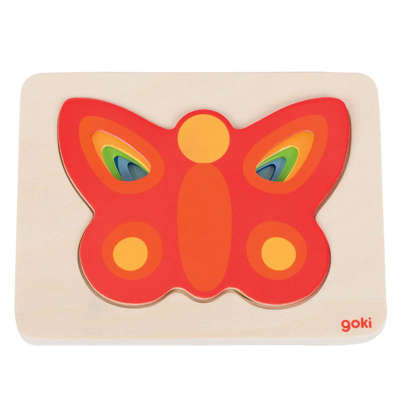 Load image into Gallery viewer, Goki lagenpuzzel vlinder, 5 lagen
