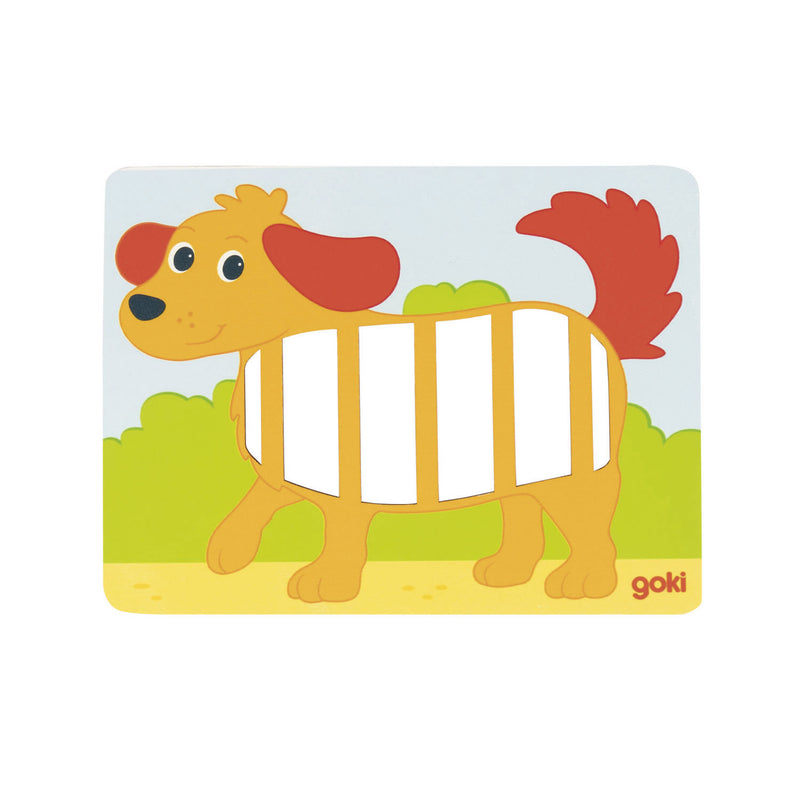 Load image into Gallery viewer, Goki houten weefpuzzels, 3st.