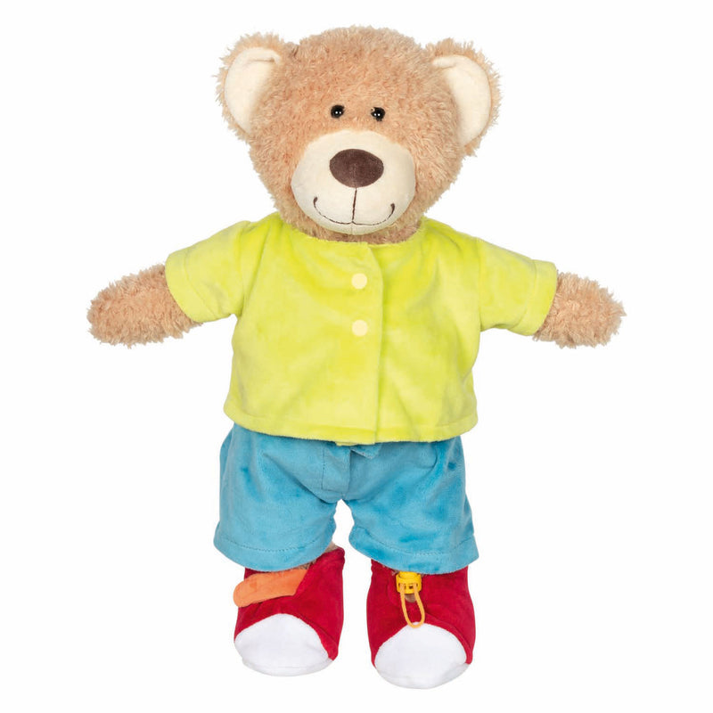 Load image into Gallery viewer, Goki teddy brommel leren aankleden knuffel