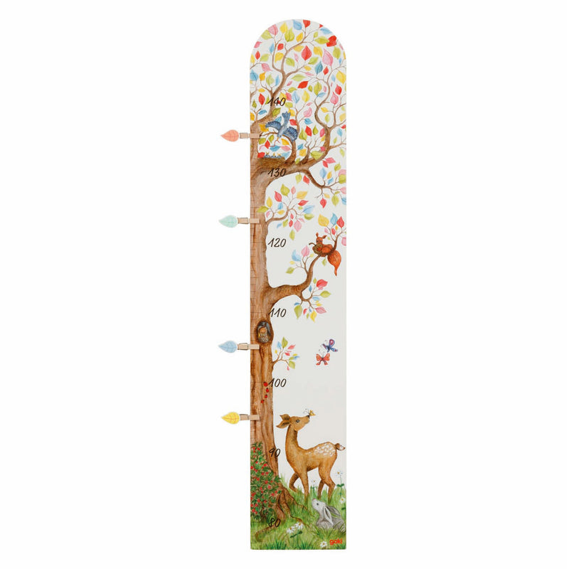 Load image into Gallery viewer, Goki houten meetlat boom met bosdieren