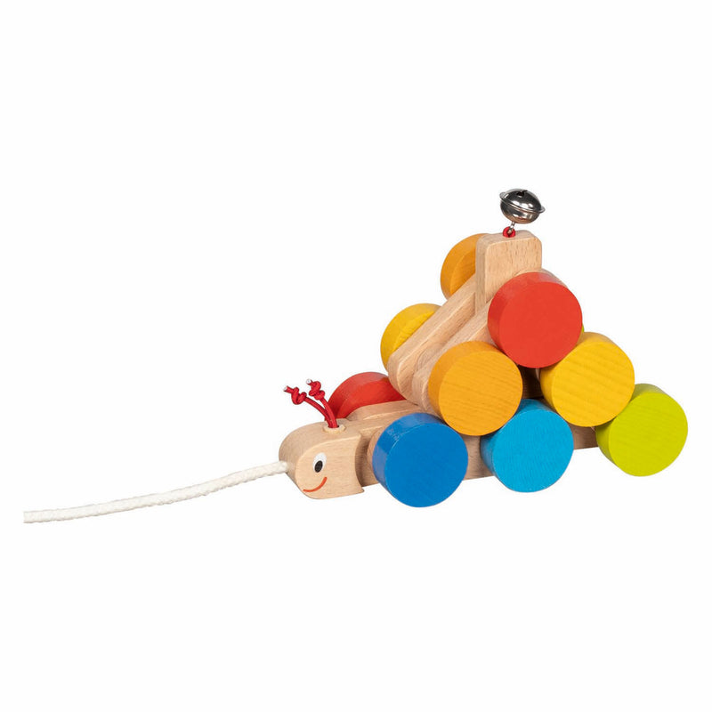 Load image into Gallery viewer, Goki houten trekdiertje rups mathilda