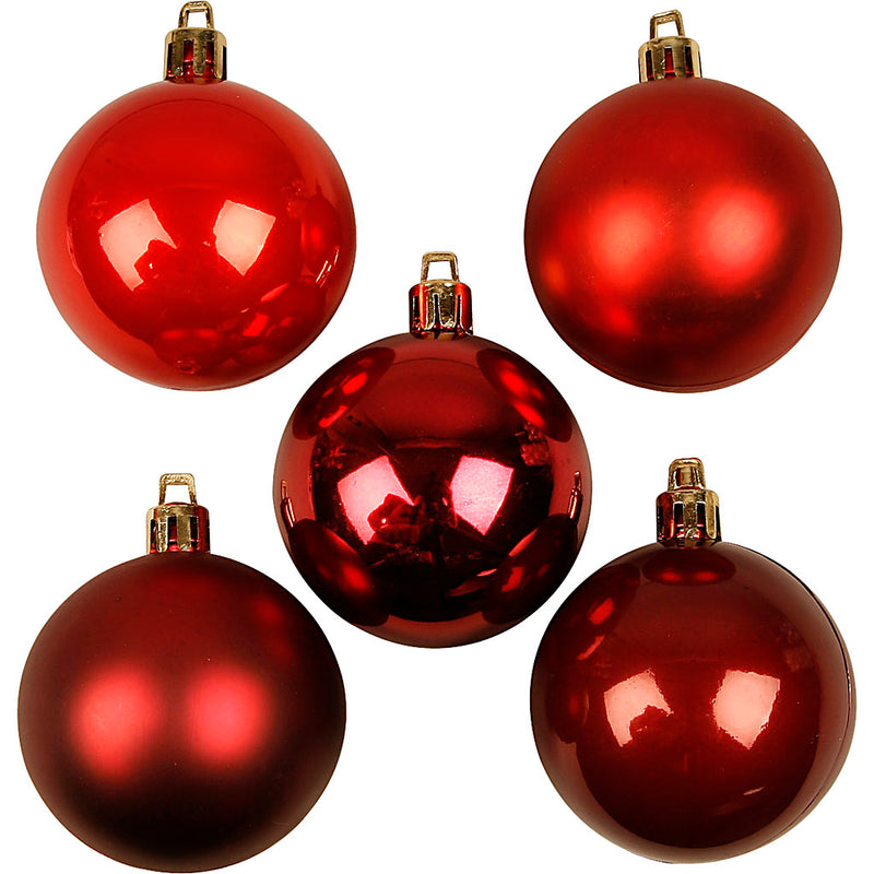 Afbeelding laden in galerijviewer, Https: www.cchobby.nl kerstballen-d-6-cm-rode-harmonie-20-stuk-1-doos