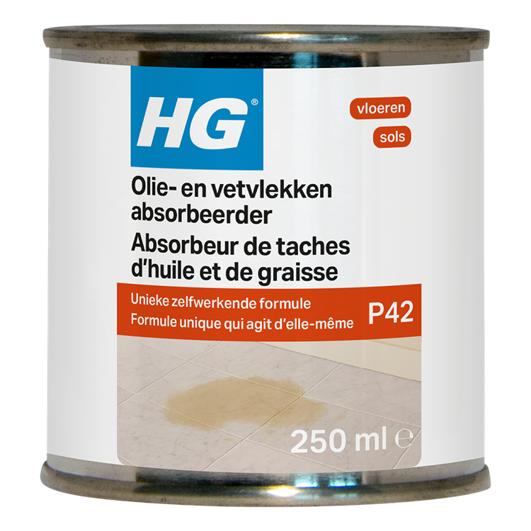 Load image into Gallery viewer, Hg tegel en natuursteen olie- en vetvlekken absorbeerder (product 42) 250ml
