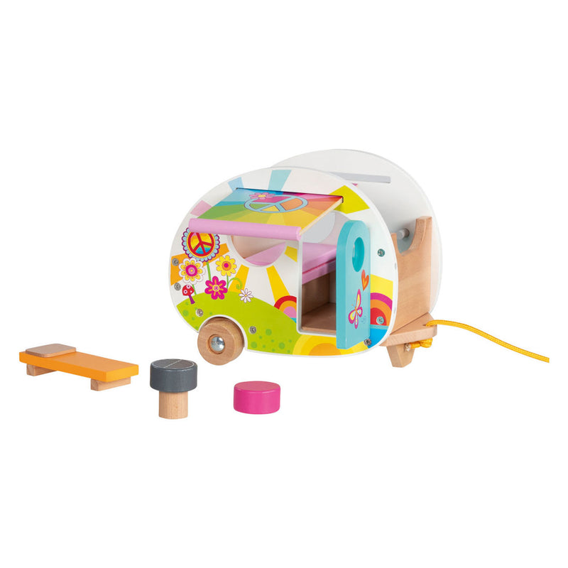 Load image into Gallery viewer, Goki houten happy campers caravan speelgoed