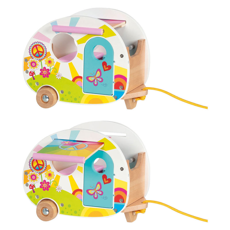 Load image into Gallery viewer, Goki houten happy campers caravan speelgoed