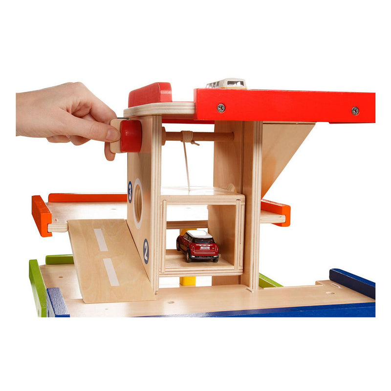 Load image into Gallery viewer, Goki houten parkeergarage, 6dlg.