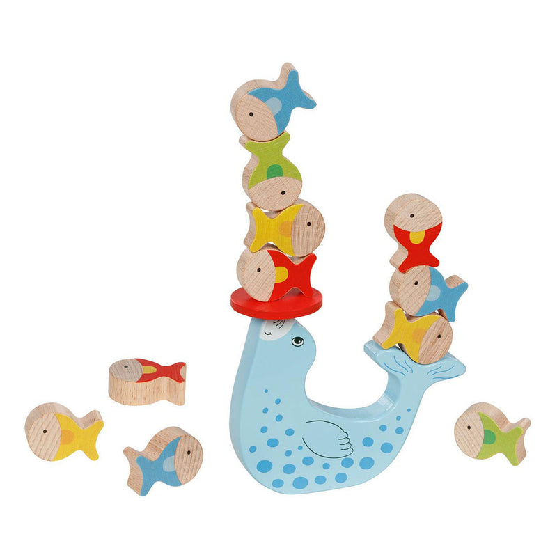 Load image into Gallery viewer, Goki houten balansspel zeehonden, 15dlg.