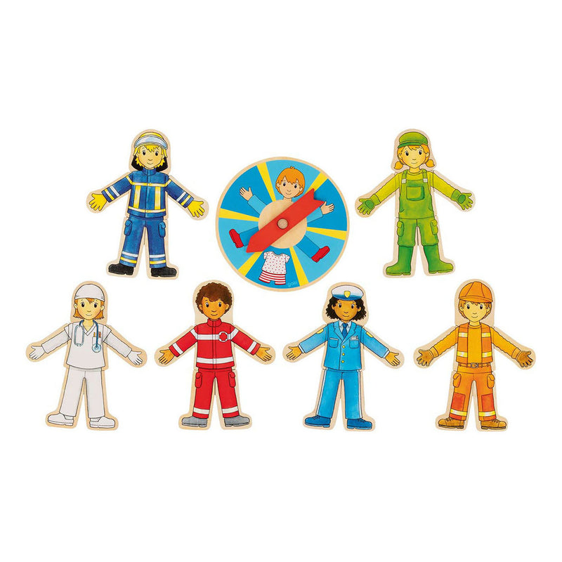 Load image into Gallery viewer, Goki houten puzzel spel beroepen, 38dlg.