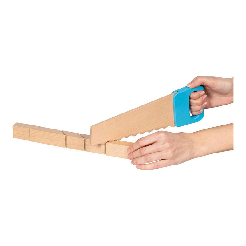 Load image into Gallery viewer, Goki houten zaag en bouwblokken met klittenbandverbinding, 11dlg.