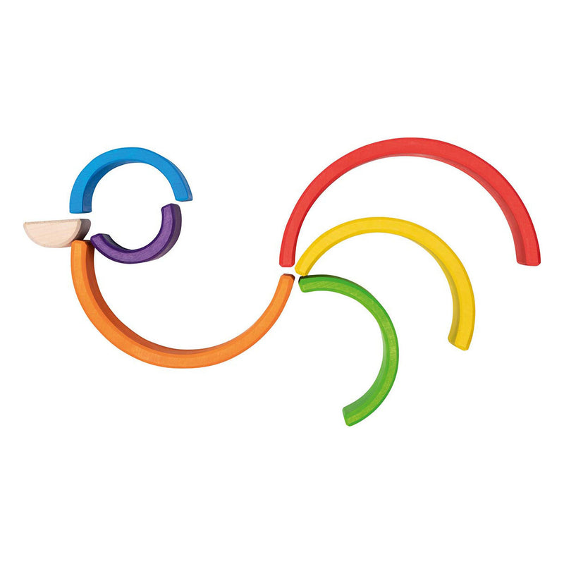 Load image into Gallery viewer, Goki houten bouwblokken regenboog, 5dlg.