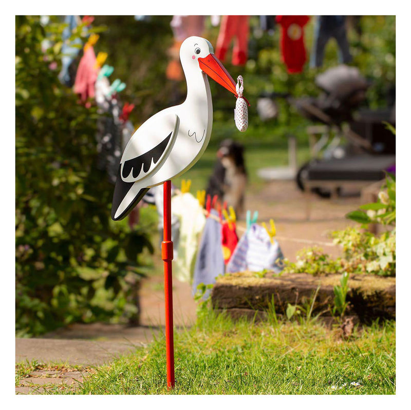 Load image into Gallery viewer, Goki ooievaar met babydoekje l100cm, voor in de tuin, hout