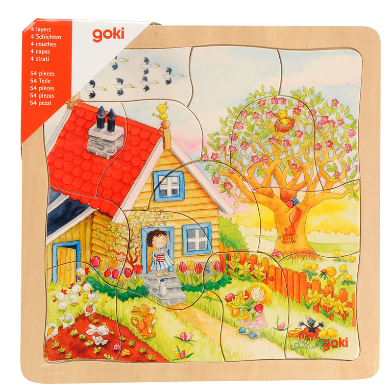 Load image into Gallery viewer, Goki 4-lagen puzzel seizoenen, 54st.