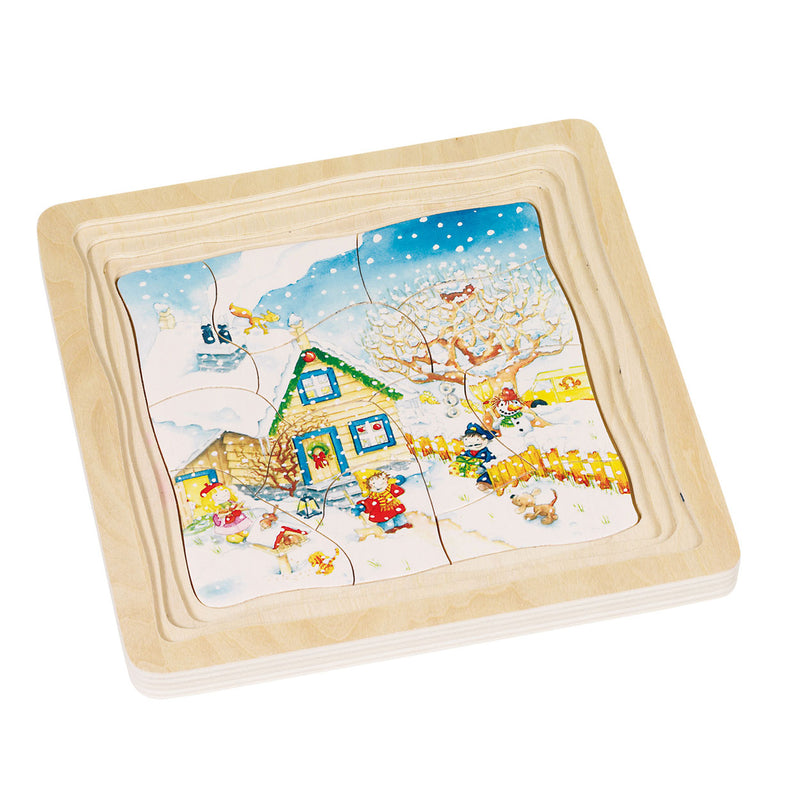 Load image into Gallery viewer, Goki 4-lagen puzzel seizoenen, 54st.
