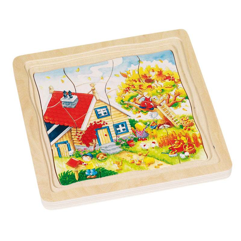 Load image into Gallery viewer, Goki 4-lagen puzzel seizoenen, 54st.