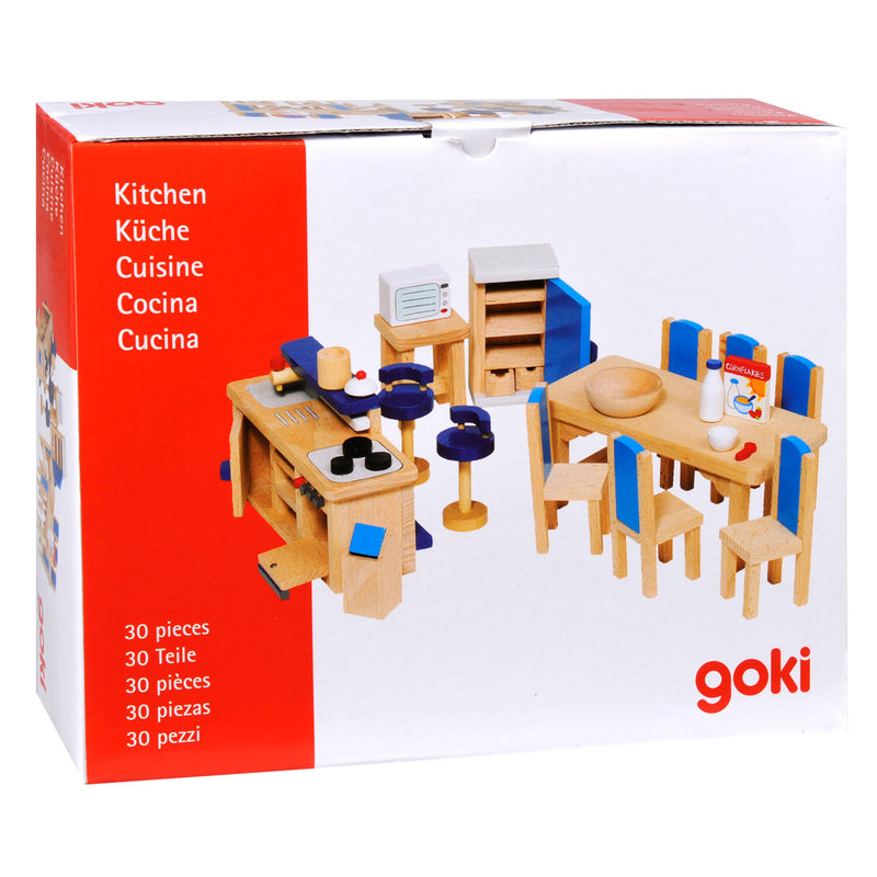 Load image into Gallery viewer, Goki poppenhuismeubeltjes: moderne keuken 30-delig (incl. toebehoren, excl.