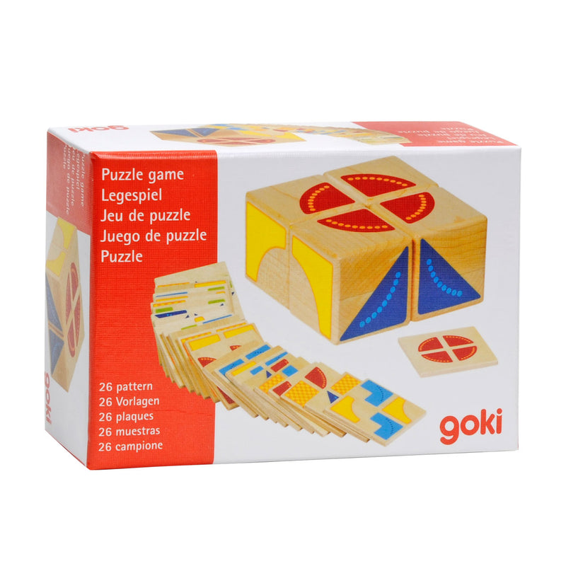 Load image into Gallery viewer, Goki houten patronenspel kubus