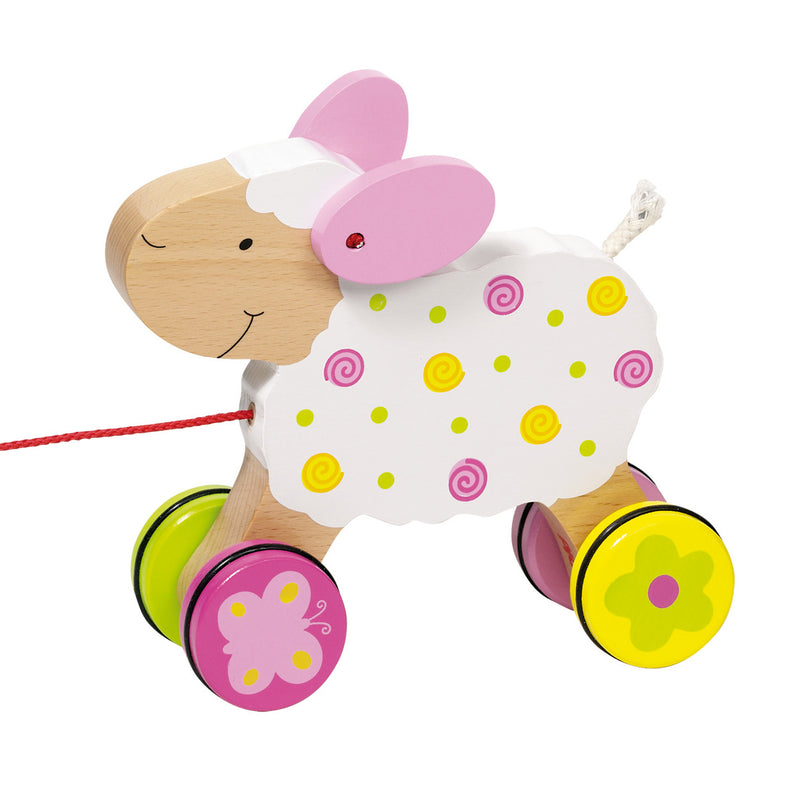 Load image into Gallery viewer, Goki houten trekdier schaap
