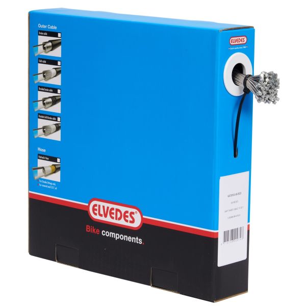 Afbeelding laden in galerijviewer, Elvedes cable systems bv schakel binnenkabel elvedes 2250 mm 7 x 7 draads rvs ø1,1 mm met n-nippel ø4,5 × 4,5 (doos à 50 stuks) - zilver