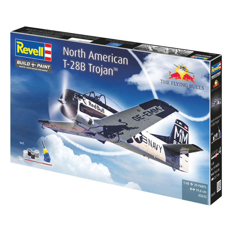 Load image into Gallery viewer, Revell modelbouwpakket - gift set t-28b trojan: flying bulls 25th anniv. 1:48