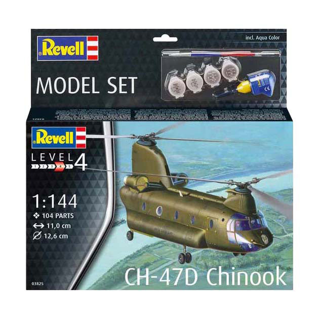 Load image into Gallery viewer, Revell modelbouwpakket - ch-47d chinook 1:144 - 104dlg. - incl. basiskleuren verf