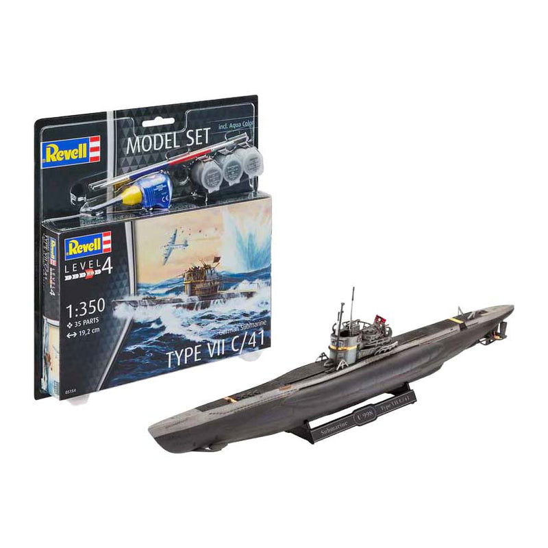 Load image into Gallery viewer, Revell modelbouwpakket - german submarine type vii c 41 1:350 - 35dlg. - incl. basiskleuren verf