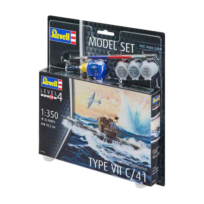 Load image into Gallery viewer, Revell modelbouwpakket - german submarine type vii c 41 1:350 - 35dlg. - incl. basiskleuren verf