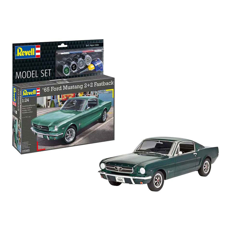 Load image into Gallery viewer, Revell modelbouwpakket - 1965 ford mustang 2+2 fastback 1:24 - 82dlg. - incl. basiskleuren verf