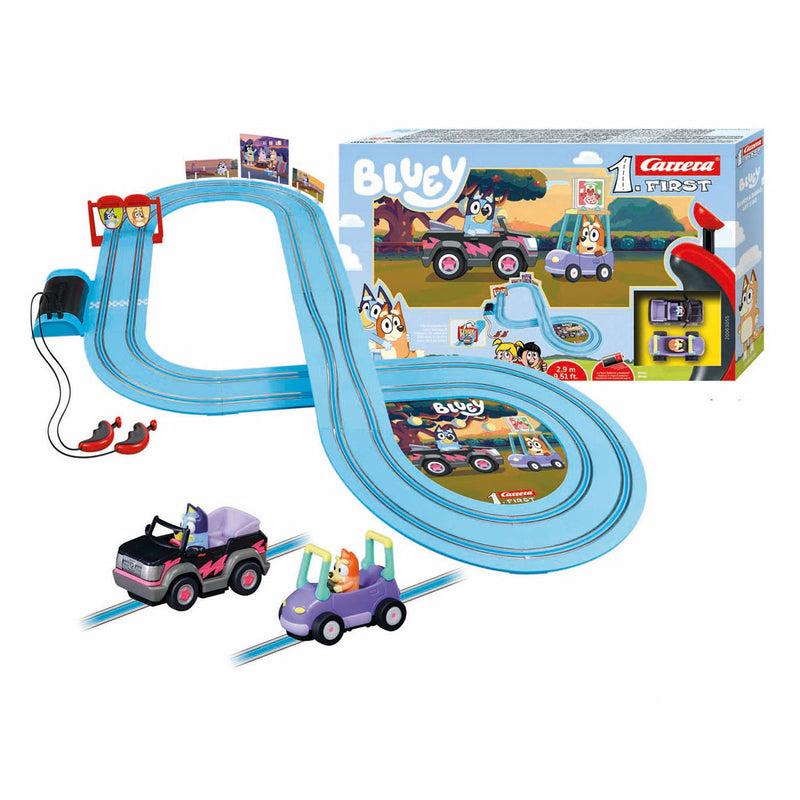Load image into Gallery viewer, Carrera first racebaan - bluey vs. bingo let's go 2,9m