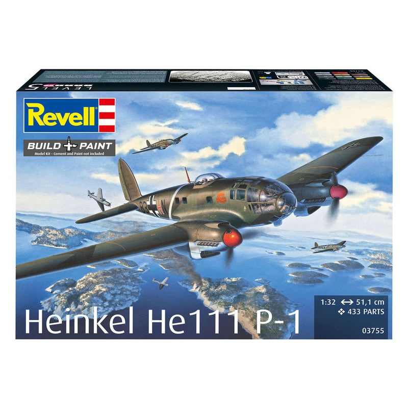 Load image into Gallery viewer, Revell modelbouwpakket heinkel he 111p-1 1:32 - 433dlg.