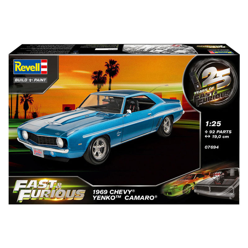Load image into Gallery viewer, Revell modelbouwpakket fast furious 1969 chevy camaro yenko 1:25 - 92dlg.