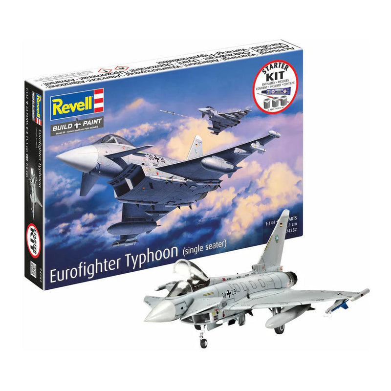 Load image into Gallery viewer, Revell modelbouwpakket starter kit eurofighter typhoon (single seater) 1:144 - 63dlg.
