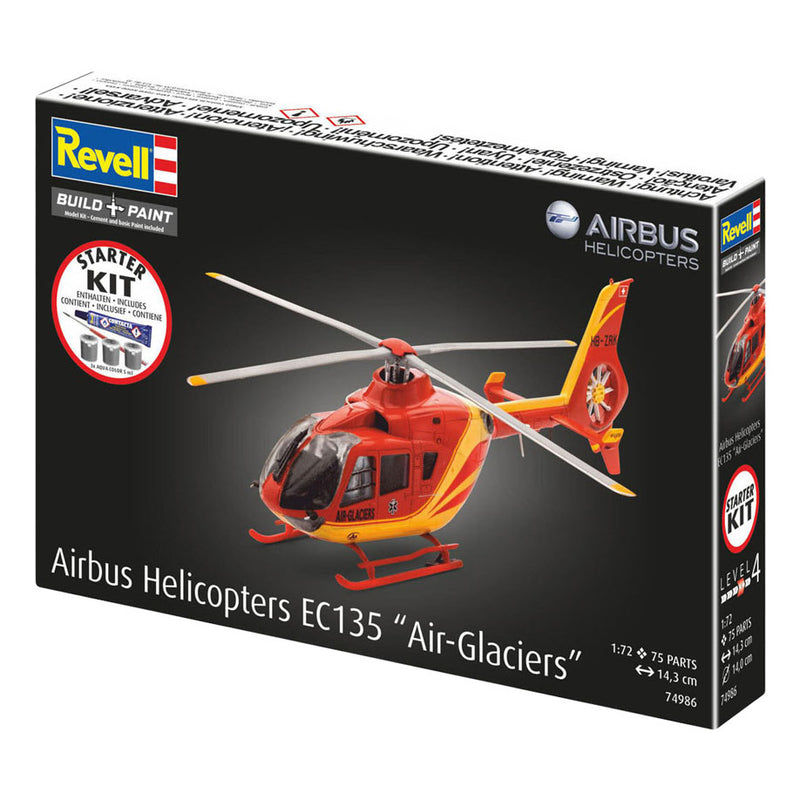 Load image into Gallery viewer, Revell modelbouwpakket starter kit airbus helicopters ec135 air-glaciers 1:72 - 75dlg.