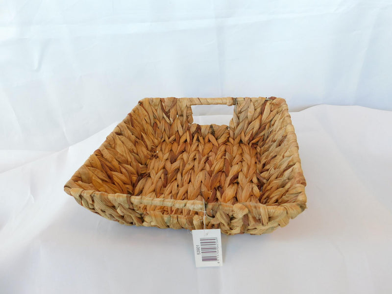 Load image into Gallery viewer, Baskin mand hyacint met stof bekleed 25x25x8cm