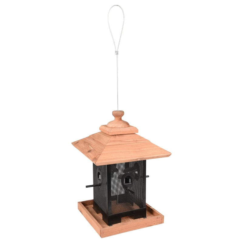 Load image into Gallery viewer, FLAMINGO FLAMINGO Vogelvoedersilo Zulma 22 cm hout zwart en bruin